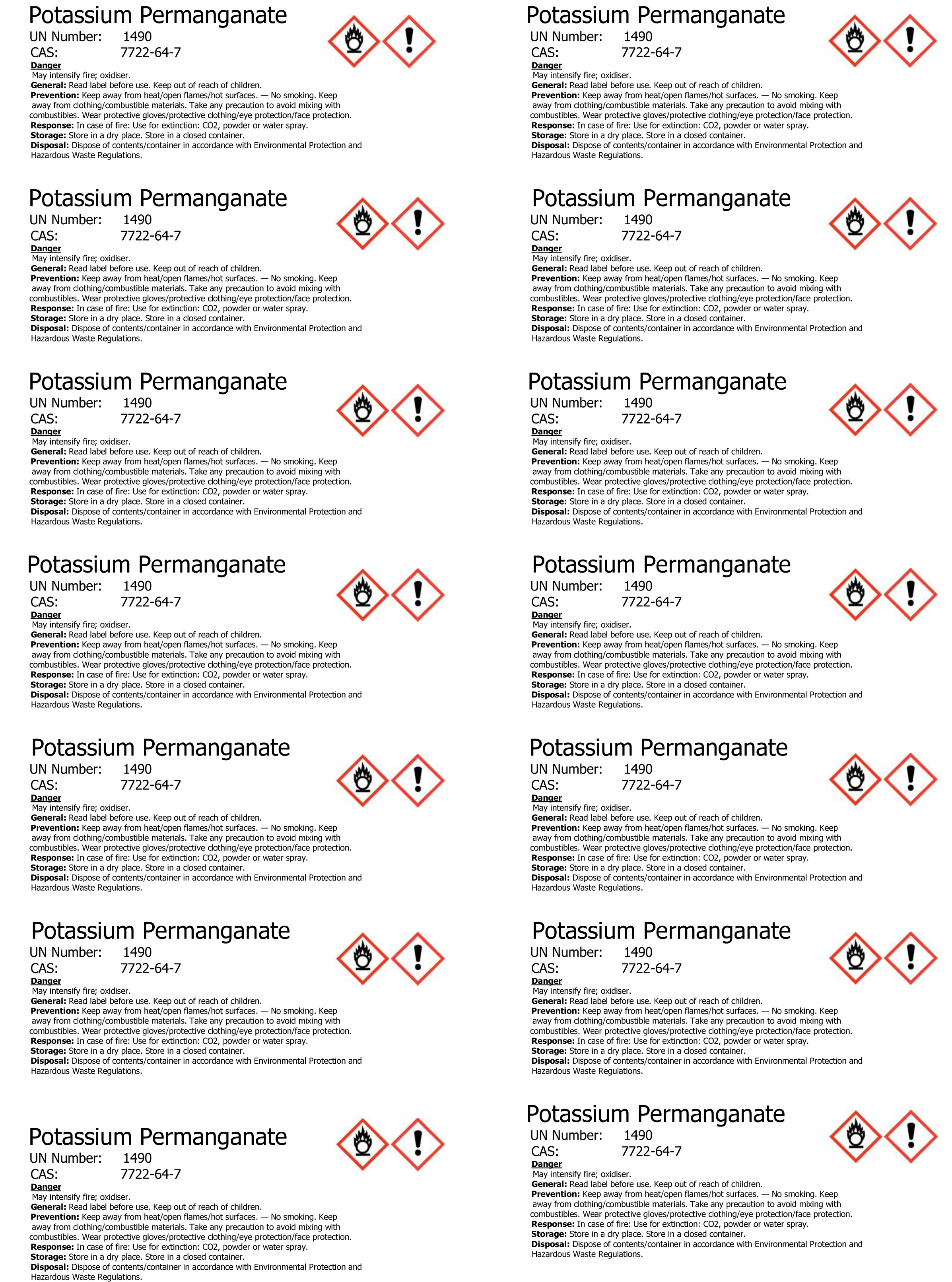 Lycopodium Powder Product Labels